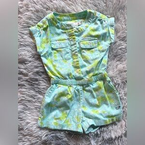 Vineyard Vines Light Blue flower Kids Romper